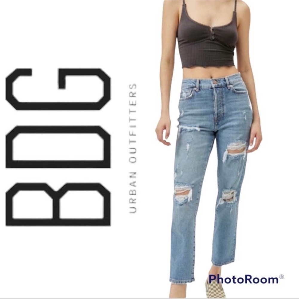 BDG High Rise Slim Straight Jeans - Picture 2 of 14